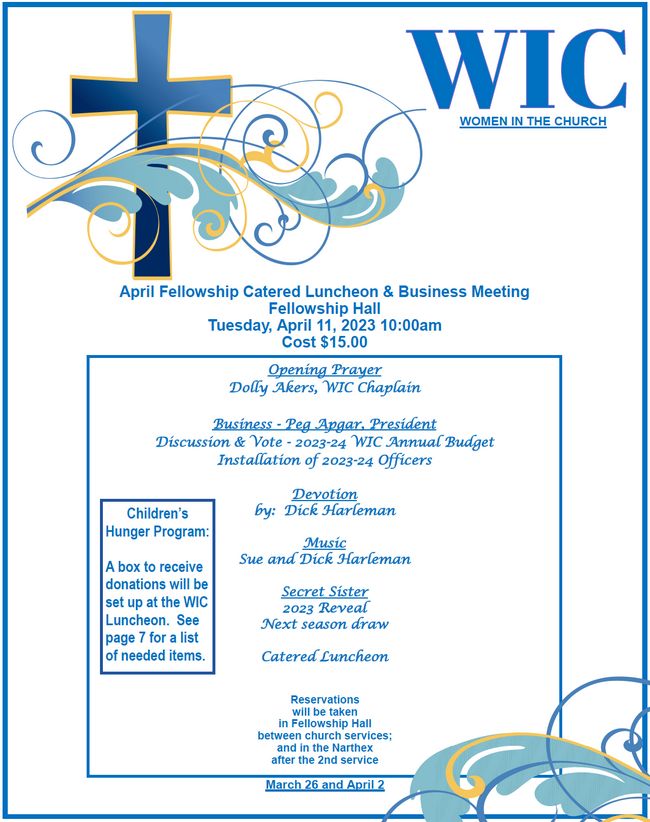 WIC Luncheon - April 11, 2023
